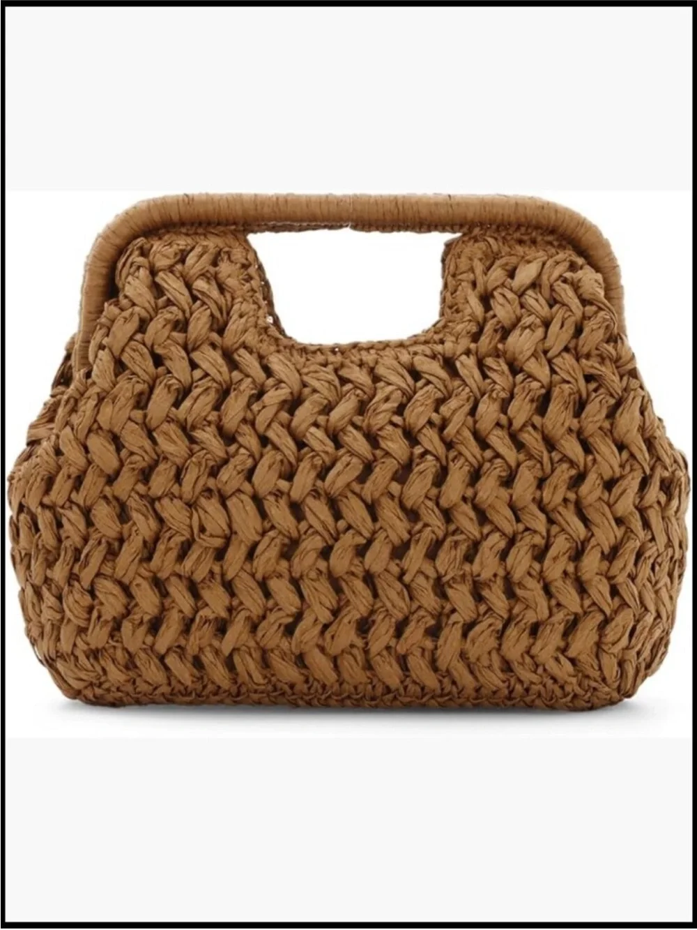 Straw Clutch Purse Summer Beach Woven Bags Top Handle Crossbody Woven Shoulder - Picture 1 of 9